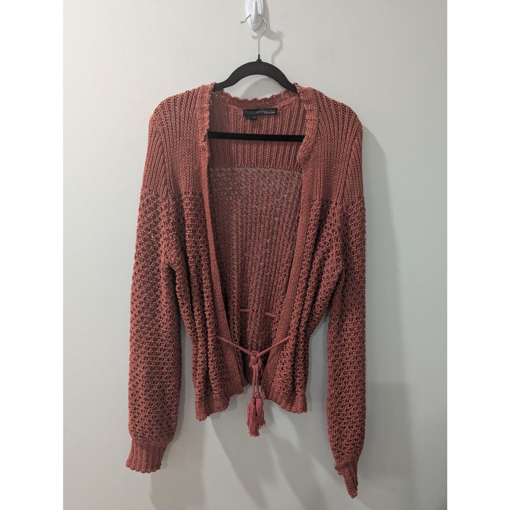 360 Sweater Italian Yarn Open Knit Cardigan Sweater
